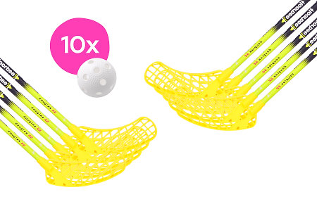 FLOORBEE Douglas 32 Yellow + Balls Florbalová sada