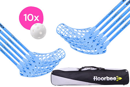 FLOORBEE 10x Shark Teams Energy 32 + Toolbag + Balls Florbalová sada