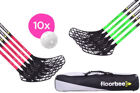 FLOORBEE Albatross 36 JR + Toolbag and balls Unihockey-Set