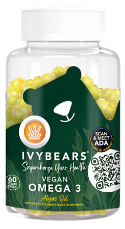 IvyBears Vegan Omega 3 doplněk stravy pro mozek a srdce