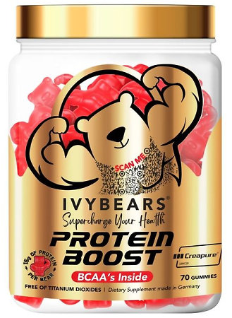 IvyBears Protein Boost Gummies doplněk stravy s proteiny a aminokyselinami pro svaly