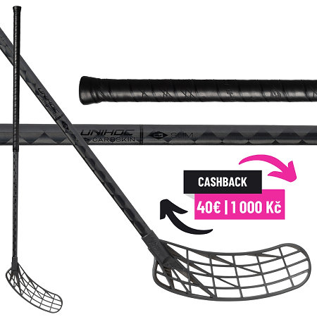 Unihoc UNILITE CARBSKIN FL 29 BLACK SLIM Florbalová palica