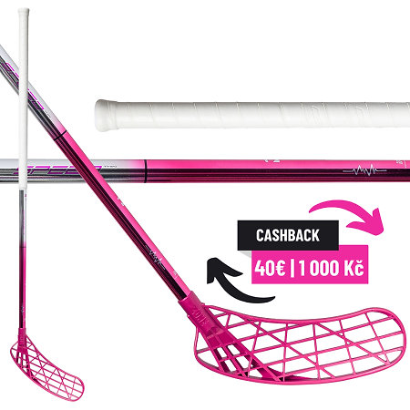Zone floorball AIR/ONE SPEED 27 THIN chrome/magenta Florbalová palica