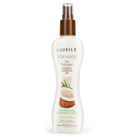 BioSilk Silk Therapy Coconut Oil Conditioning Detangling Spray kondicionační rozčesávací sprej s kokosovým olejem pro psy
