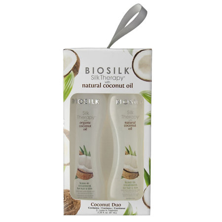 BioSilk Natural Coconut Oil Coconut Ornament Kit Kokos-Duo für geschmeidiges, glänzendes Haar