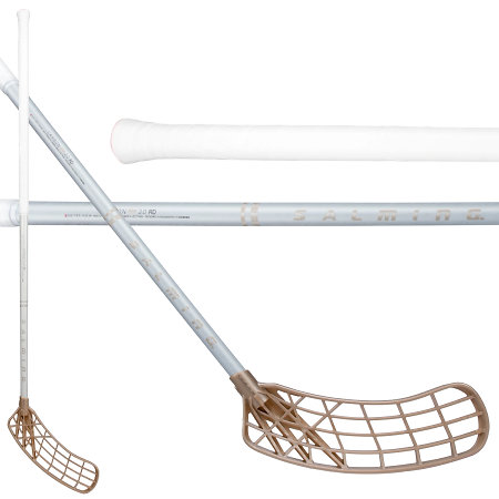 Salming Q-series Carbon Pro 2.0 RD Trident Touch X F27 White/Champagne Florbalová palica