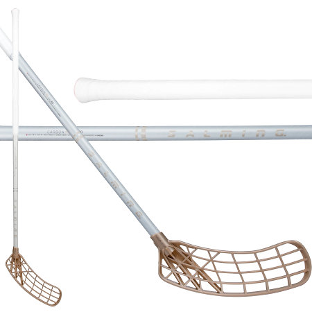 Salming Q-series Carbon Pro 2.0 RD Trident Touch X F29 White/Champagne Florbalová palica