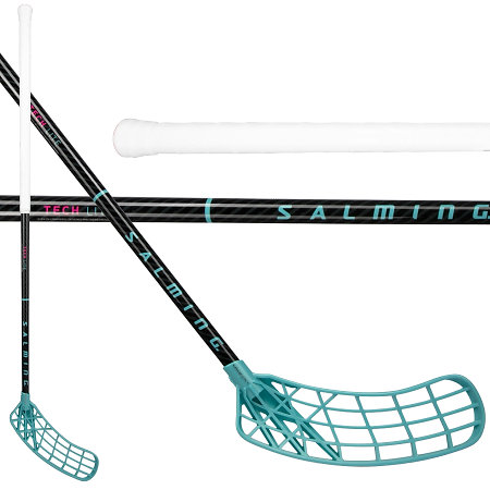 Salming Tech Lite Trident Touch X F29 Black/LagunaBlue Florbalová palica