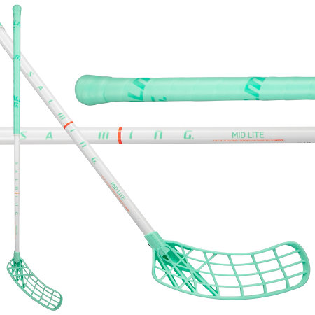 Salming Mid Lite JR Trident Endurance F32 White/Mint Florbalová palica