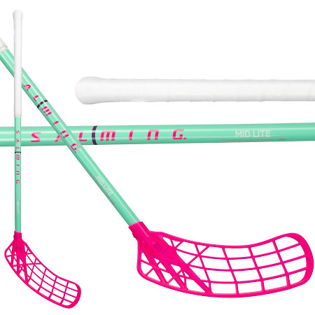Salming Mid Lite JR Trident Endurance F35 Mint/Magenta Florbalová palica