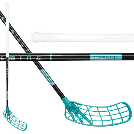 Salming Q-series Carbon Lite JR Trident Touch X F30 Black/LagunaBlue Florbalová hůl