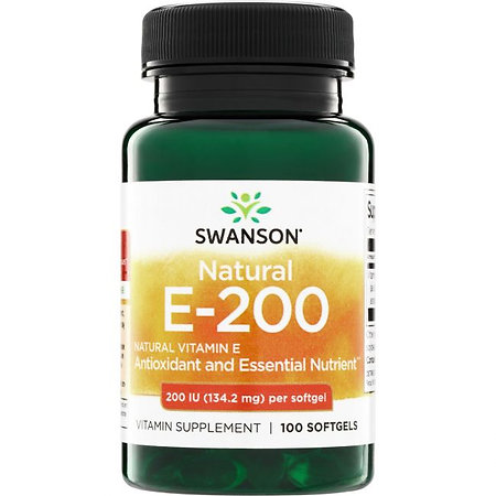 Swanson Natural E-200 Výživový doplnok s vitamínom E