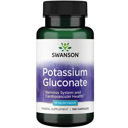 Swanson Potassium Gluconate Doplněk stravy s draslíkem