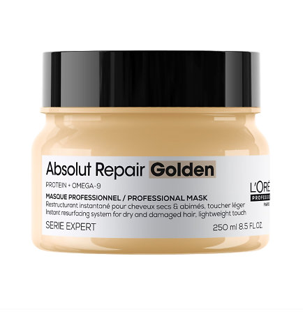 L'Oréal Professionnel Absolut Repair Golden Mask Protein + Omega 9 zlatá maska pre suché a poškodené vlasy
