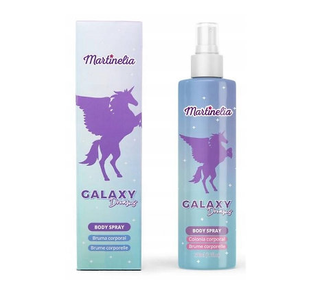 Martinelia Galaxy Dreams Body Mis Spray dětská ovocná tělová mlha s jednorožcem