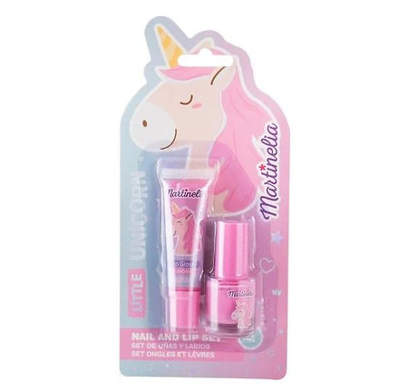 Martinelia Little Unicorn Beauty Duo dětská sada lak na nehty a lesk rty