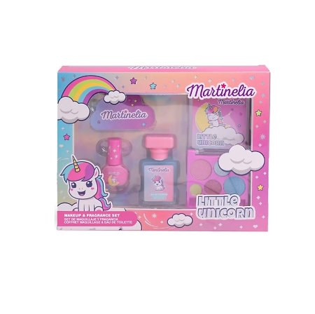 Martinelia Unicorn Makeup and Fragrance Set dětská sada s parfémem, stíny a lakem + krabička