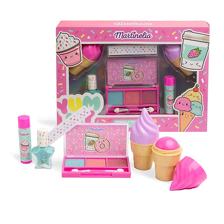 Martinelia Yummy Sparkle Beauty Set dětská sada se stíny, balzámy a lakem