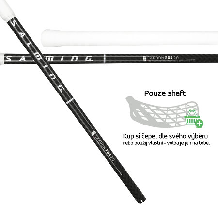 Salming Shaft Q-series Carbon Pro 2.0 F29 Black/Silver Shaft florbalové hole