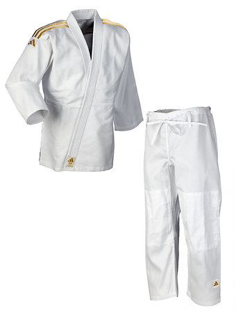 Adidas Judo Uniform J350 Club white/gold Judo Gi