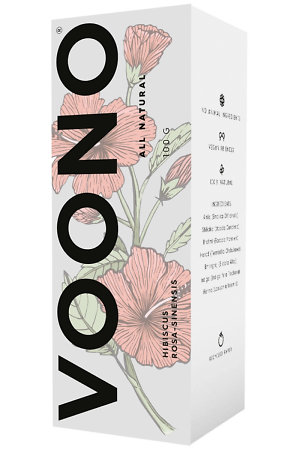 Voono Hibiscus ibištekový prášok pre žiarivejší červený odstín farby