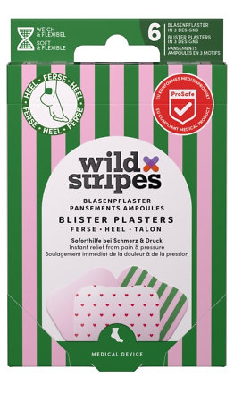 Wild Stripes Blister Plasters Heel Rosy Stripes