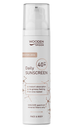 Wooden Spoon Daily Sunscreen SPF 40 minerální opalovací emulze SPF 40