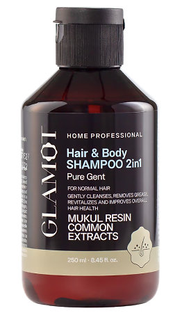 Glamot Pure Gent Hair & Body Shampoo 2in1 2-in-1 Hair Shampoo and Shower Gel for Men
