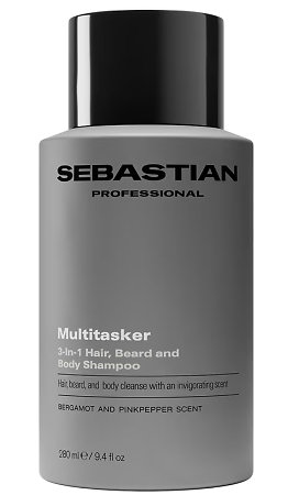 Sebastian Seb Man Multitasker for Men 3-in-1 Hair, Beard and Body Shampoo multifunctional 3-in-1 shampoo for men