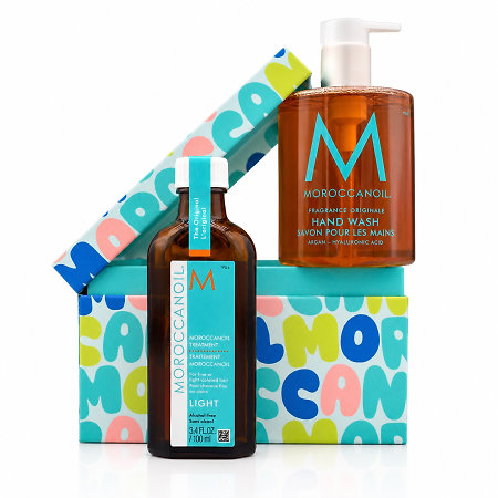 MoroccanOil Light Treatment Set dárková sada s lehkou vlasovou kúrou a mýdlem