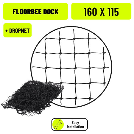 FLOORBEE DOCK Net and Dropnet 160x115 cm Náhradní florbalová síť se zástěrou