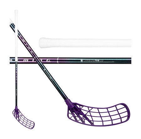 Salming Q-series Carbon Pro 2.0 Trident Touch X F27 Purple/Blue Florbalová hůl