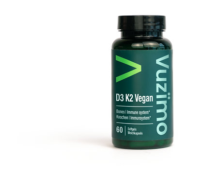Vuzïmo D3 K2 Vegan Doplnok stravy s obsahom vitaminu K a D
