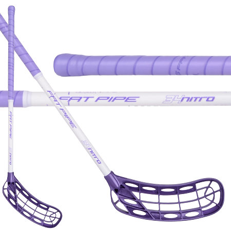 Fat Pipe NITRO 34 WHITE/PURPLE Floorball Schläger