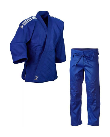 Adidas Judo Gi Club J350 blue/silver stripes Kimono na judo