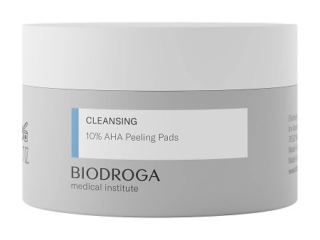 Biodroga Medical Cleansing 10% AHA Peeling Pads Peeling-Pads für ein ebenmäßiges Hautbild