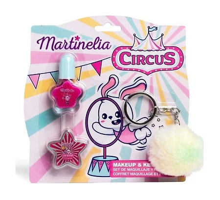 Martinelia Cirkus Make-Up & Keychain Set dětská sada kosmetických doplňků s klíčenkou