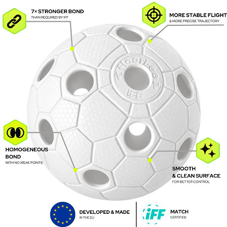 FLOORBEE HEXA TORPEDO 7X IFF MATCH Floorball ball