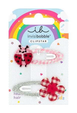 Invisibobble Kids Snap Clipstar Happy Ladybird farebné spony do vlasov s detskými motívmi