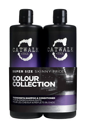 TIGI Catwalk Fashionista Violet Tween Duo balíček produktů pro blond vlasy