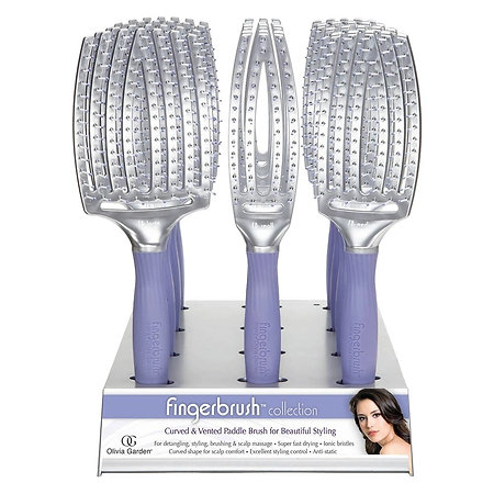 Olivia Garden Fingerbrush Bristles Display sada kartáčů na vlasy