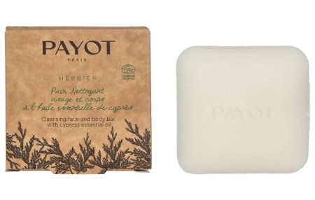 Payot Herbier Cleansing Face And Body Bar With Cypress Essential Oil mydlo na tvár a telo s esenciálnym olejom cyprusu