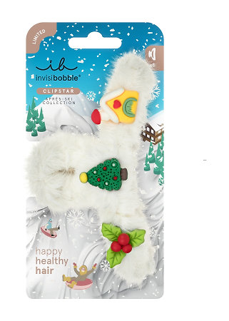 Invisibobble Aprés-Ski Clipstar L Ski Fluffy plyšový škripec do vlasov