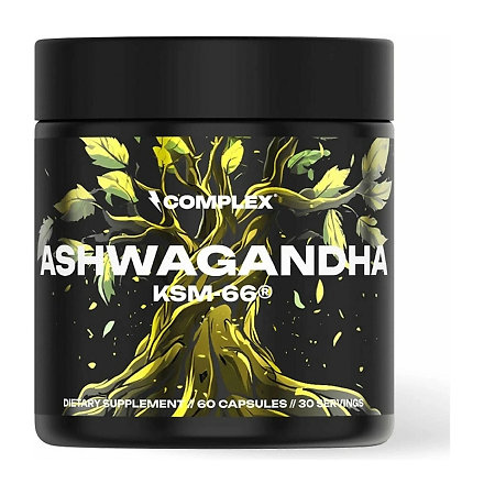 Complex Supplements Ashwagandha KSM-66 Doplnok stravy s adaptogénnou bylinou