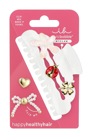Invisibobble L Full of Charms 6pc Haarspange mit austauschbaren Deko-Elementen
