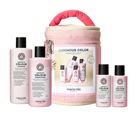 Maria Nila Luminous Color Beauty Bag Luminous Colour haircare set for radiant colour at home and on the go