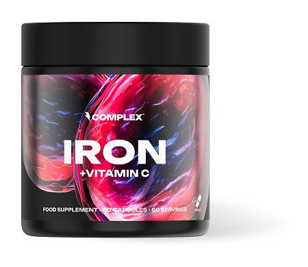 Complex Supplements Iron + Vitamin C Výživový doplnok s obsahom železa a vitamínov
