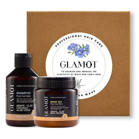 Glamot Pure Viva Wave Set Geschenkset zur Pflege von lockigem und welligem Haar