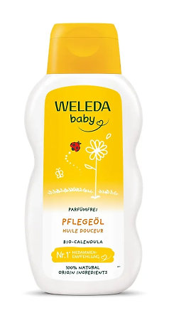 Weleda Calendula Baby Oil Fragrance Free měsíčkový kojenecký olej bez parfemace