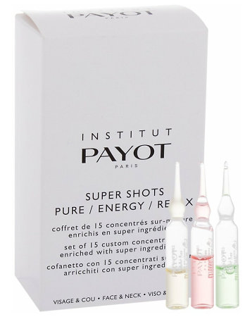 Payot Super Shots nursing care for detoxification, energy and relaxation